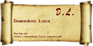 Domonkos Luca névjegykártya
